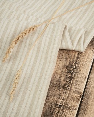 Плательный лен  полоска "Лина"