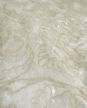 Кружевное полотно с вышивкой и пайеткой "Кливия"