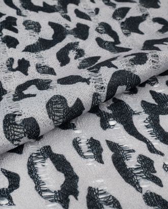 Трикотаж "Джинджер" со спущенными петлями принт