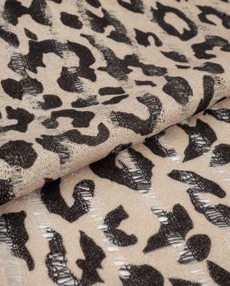 Трикотаж "Джинджер" со спущенными петлями принт