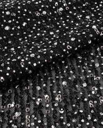 Пайетка на сетке металлик